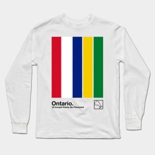 Ontario // Original Minimalist Artwork Poster Design Long Sleeve T-Shirt